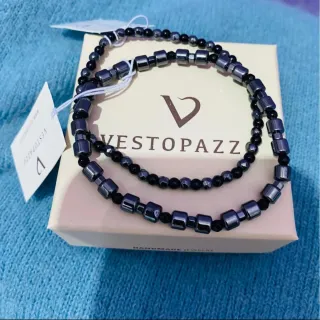 Set Bracciali Uomo Vestopazzo Nero Grigio