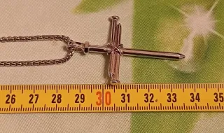 Collana uomo croce chiodata argento