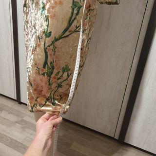 Vestito donna velluto L gold floreale