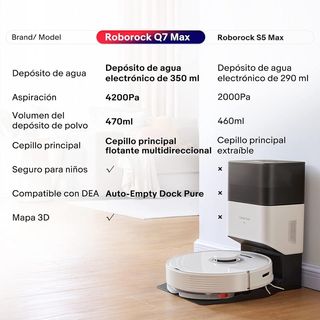 ROBOROCK Q7 MAX PLUS ,REACONDICIONADO señales de uso, Q7 max+ ROBOT ASPIRADOR + ESTACION AUTO VACIADO, blanco