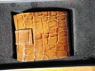 Reloj despertador piel cuero + NO ME OLVIDES PLATA