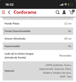 Sofá cama rojo de tela