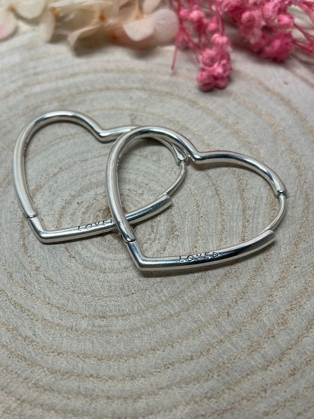 Pendientes Corazón Loved Plata
