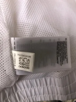 Chaqueta deportiva cortavientos Adidas Blanca y Ro