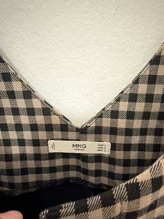 Vestido cuadros Mango  viste M