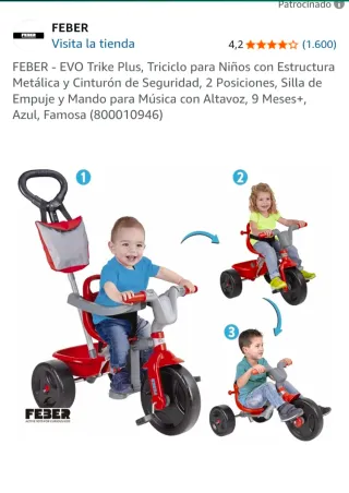 Triciclo 3 en 1 Rojo