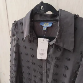 Vestido gasa OVS Negro T.44