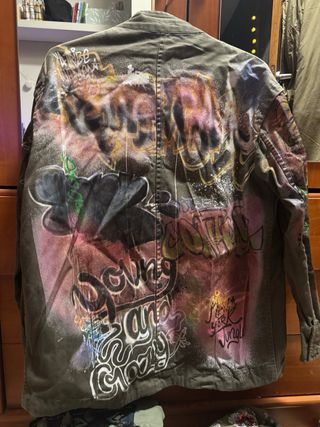 Chaqueta Zara Talla M Verde Militar