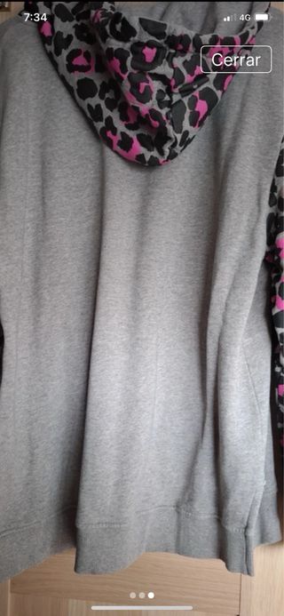Sudadera NOC THE BRAND gris y rosa