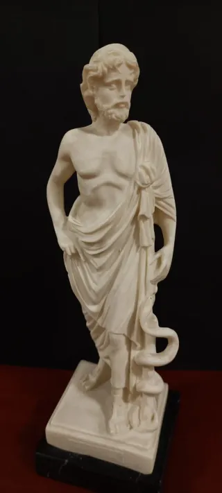 Figura Asclepio Mármol/Alabastro