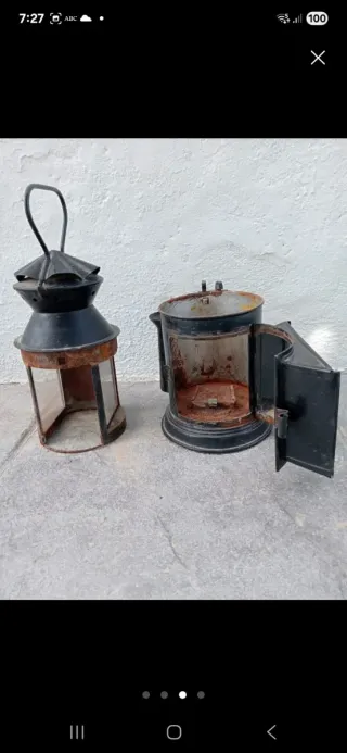 Farol de tren antiguo