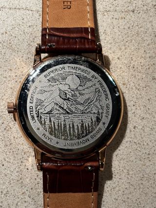 Reloj Frederic Graff Dorado y Marrón Nuevo