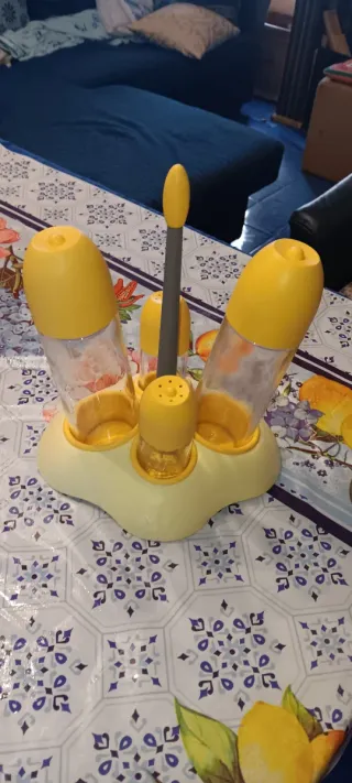 Set Olio Aceto Tavola Vetro Plastica Biesse