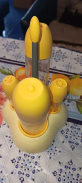 Set Olio Aceto Tavola Vetro Plastica Biesse