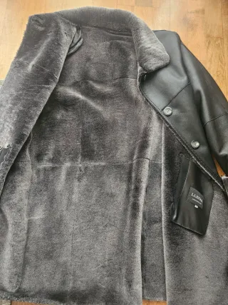 Abrigo Piel Negro Talla 4