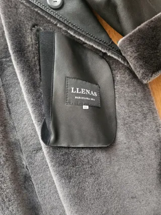 Abrigo Piel Negro Talla 4