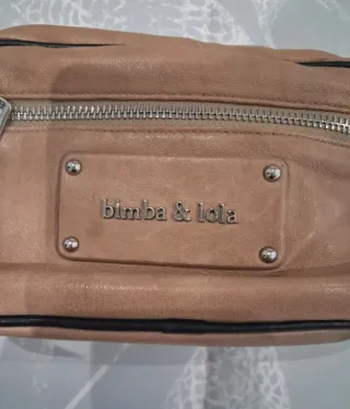 Bolso de piel Bimba y Lola Beige y Negro