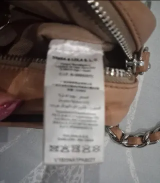 Bolso de piel Bimba y Lola Beige y Negro