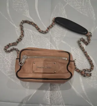 Bolso de piel Bimba y Lola Beige y Negro