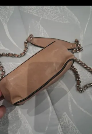 Bolso de piel Bimba y Lola Beige y Negro