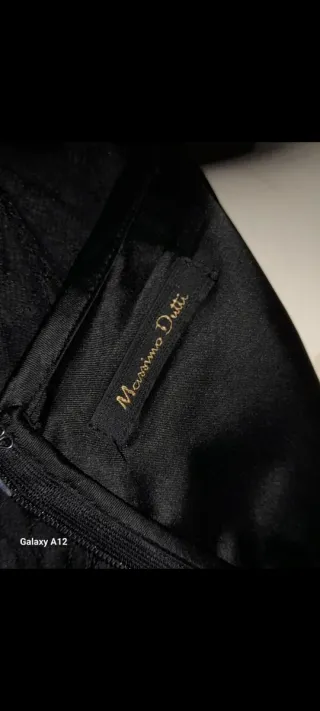 Vestido Massimo Dutti Negro Encaje