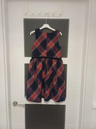 Vestido cuadros 8-9 años