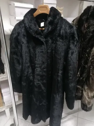 Cappotto pelliccia sintetica nero curvy