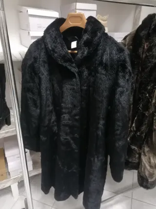 Cappotto pelliccia sintetica nero curvy