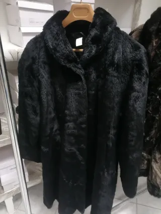 Cappotto pelliccia sintetica nero curvy