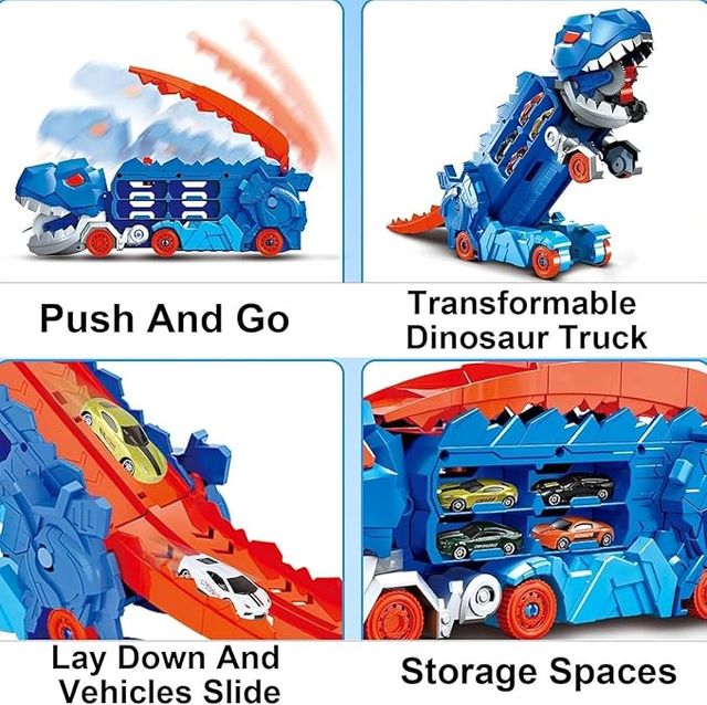 Juguete de camión de transporte 3 en 1 inosaur Car Play Truck