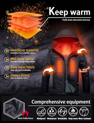 Chaqueta de esquí de montaña GEMYSE para mujer, impermeable, cortavientos, con capucha