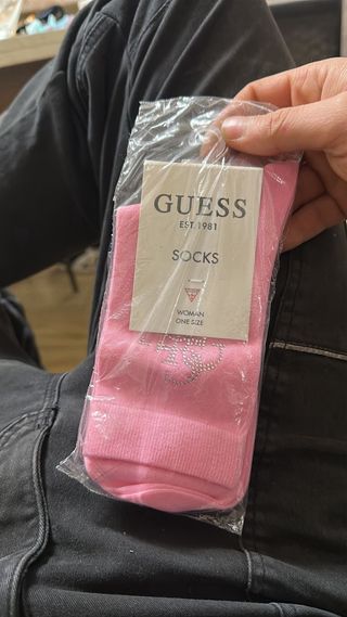 Calzini Guess Rosa con Strass