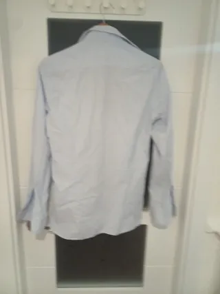 Camisa hombre manga larga azul Talla M