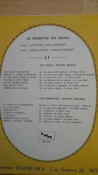 Vinile LP Le operette nei secoli