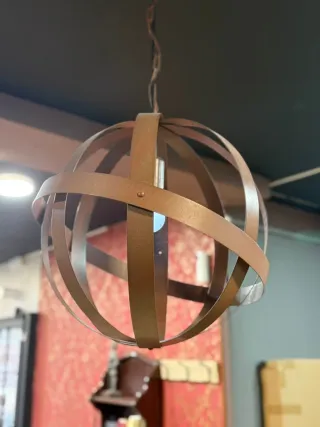 Lámpara Colgante Industrial Esfera Metálica