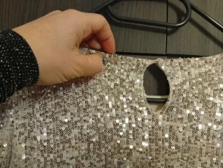 Vestido fiesta lentejuelas Stradivarius Talla S