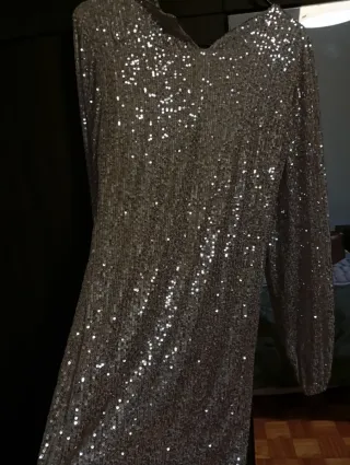 Vestido fiesta lentejuelas Stradivarius Talla S