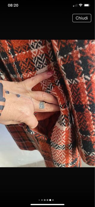 Cappotto donna in lana a quadri