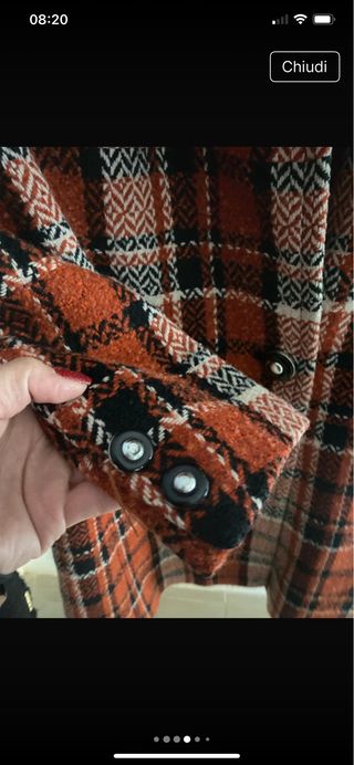 Cappotto donna in lana a quadri