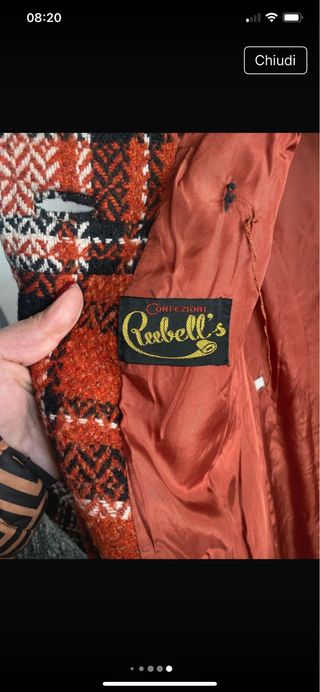 Cappotto donna in lana a quadri