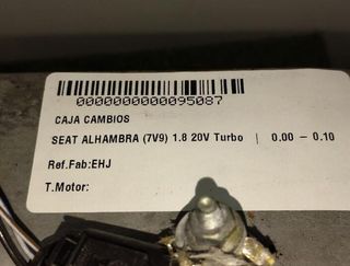 Ehj caja cambios seat alhambra 1.8 20v turbo 95087