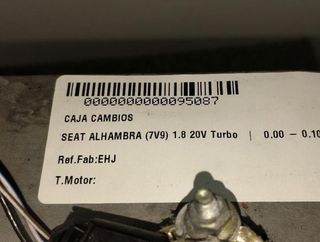 Ehj caja cambios seat alhambra 1.8 20v turbo 95087