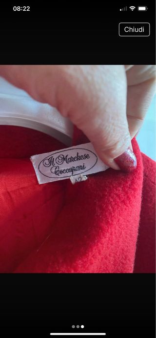 Cappotto donna rosso e nero