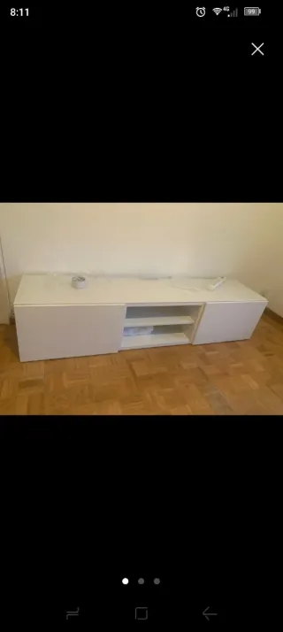 Mueble TV Besta Blanco 180cm