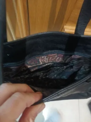 Bolso shopper piel negro