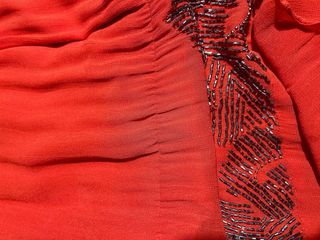 Vestido fiesta Tintoretto naranja pedrería