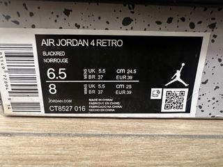 Jordan Air 4 Retro Talla 39
