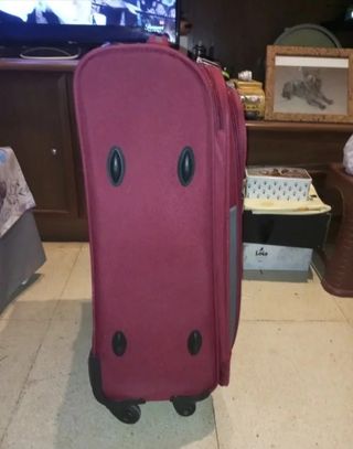 Maleta de viaje Benzi roja y gris