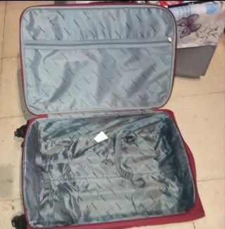 Maleta de viaje Benzi roja y gris