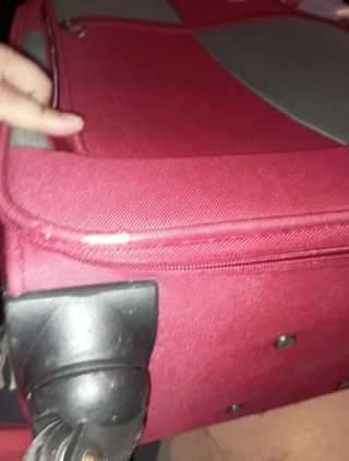 Maleta de viaje Benzi roja y gris